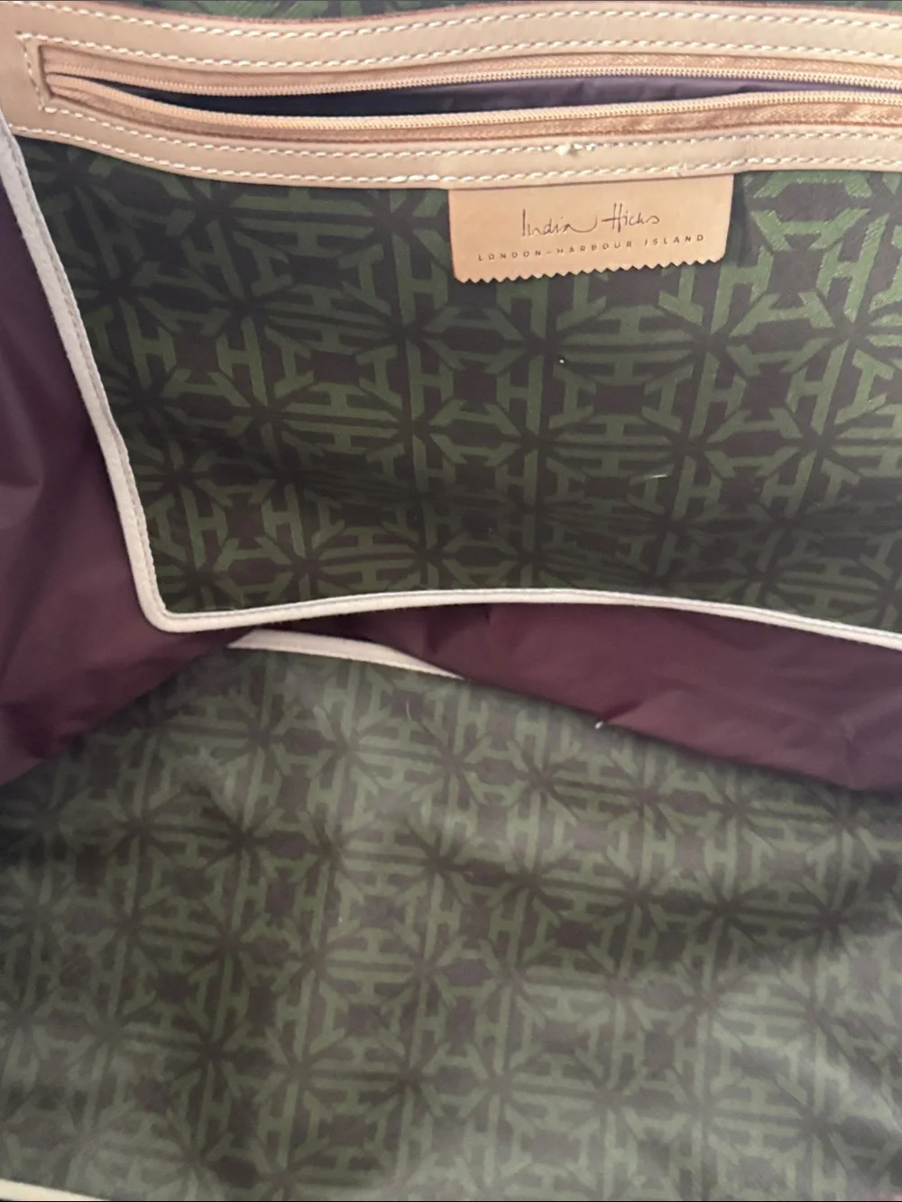 India Hicks XL Madly Deeply Heritage Bag Logo Tote /  Weekender